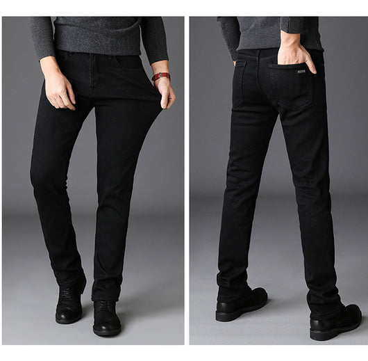 Pantalones Jeans Slim Straight Negro para Hombre - Image 5