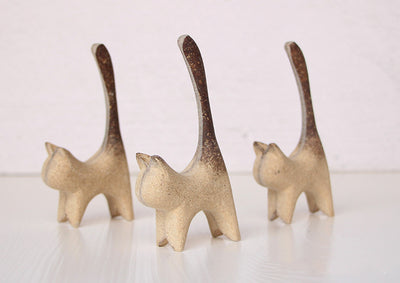 Adorno de Gatito de Cola Larga en Madera en Blanco para Pintar y Colorear - Image 14