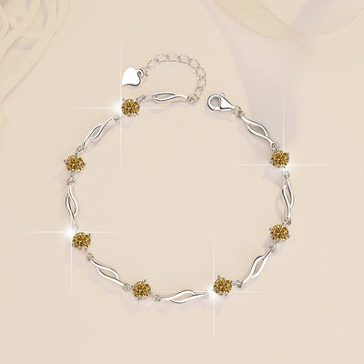 Pulsera de Plata Esterlina con Moissanita Multicolor S925 - Image 8