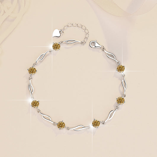 Pulsera de Plata Esterlina con Moissanita Multicolor S925 - Image 8