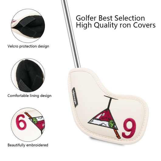 Funda Protectora Premium para Hierros de Golf con Diseño Patrón Vino - Image 30