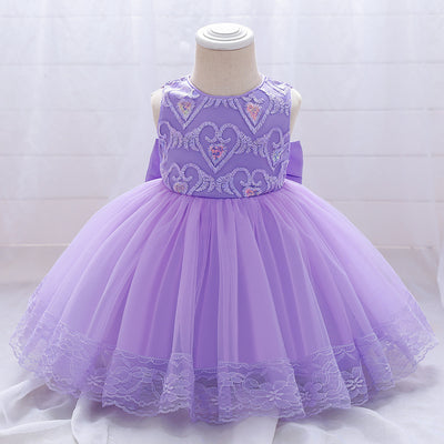Vestido de Niña Europeo Americano con Bordado en Malla - Image 31