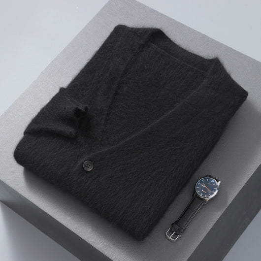 Cardigan Tejido con Cuello V y Botones para Hombre - Image 17