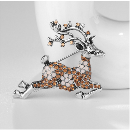Broche Navideño Venado Sika Europeo Americano - Image 7