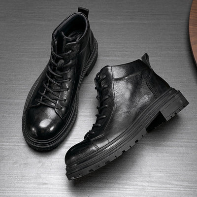 Botas de Trabajo en Cuero Genuino para Hombre - Otoño Invierno con Suela Reforzada - Image 2