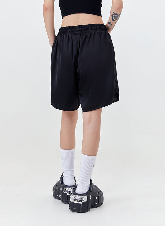 Shorts Retro Street Wuji con Letras - Estilo Urbano para Hombre - Image 4