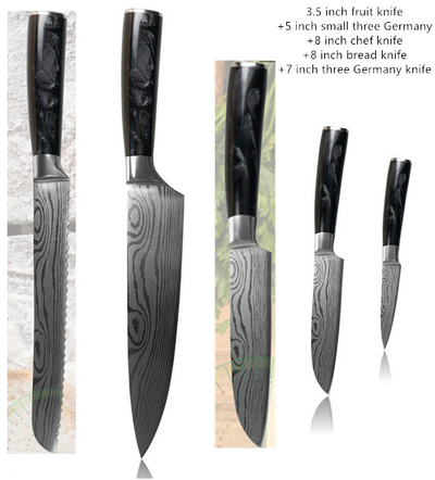 Cuchillo Desollador de Acero Inoxidable con Mango de Resina Negra - Image 13