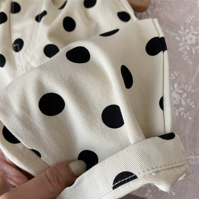 Pantalones Casuales Infantiles con Estampado Puntitos, Lavado Vintage - Image 12