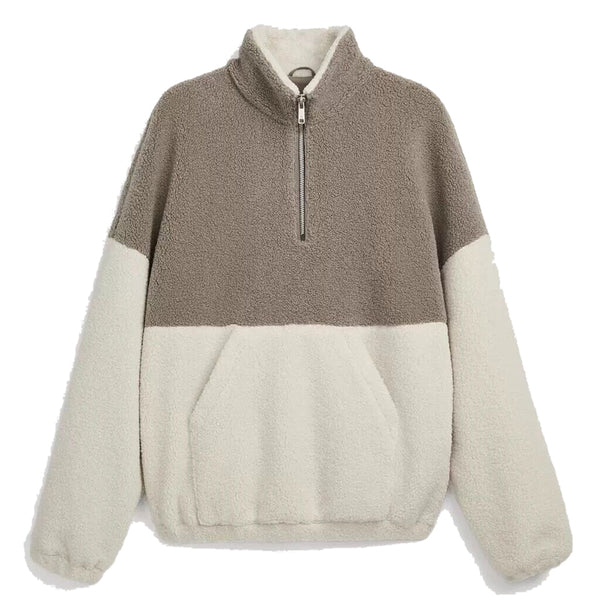 Chaqueta de Polar con Cuello Alto y Contraste para Otoño e Invierno - Image 6