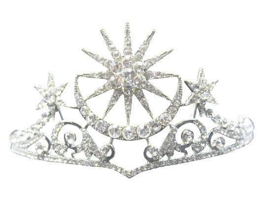 Corona Tiara Diamantes Estrella y Luna - Image 3