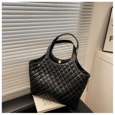 Bolsa Tote Elegante con Cadena Acolchada Cuadros Diamante - Bolso Crossbody de Gran Capacidad - Image 27
