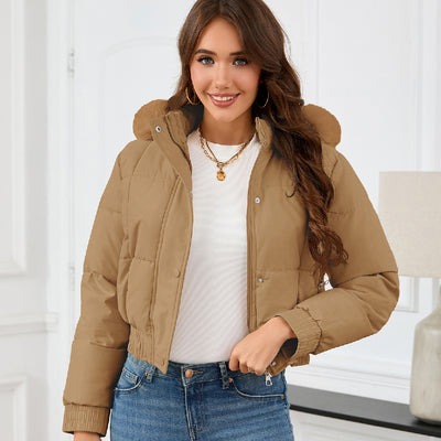 Chaqueta Acolchada de Algodón para Mujer - Estilo Casual y Cálido