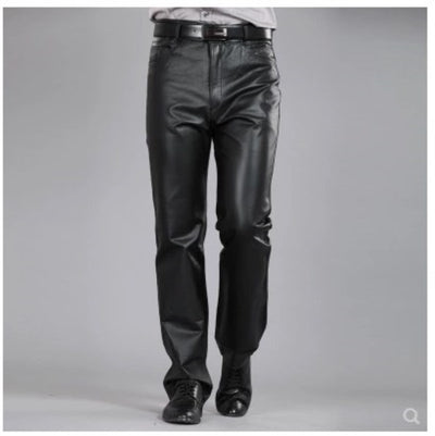 Pantalones de Cuero Genuino Slim Fit para Hombre - Cálidos y Resistentes - Image 11