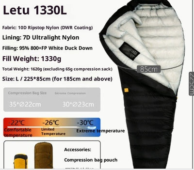 Saco de Dormir Ultraligero de Plumón para Camping - Image 6
