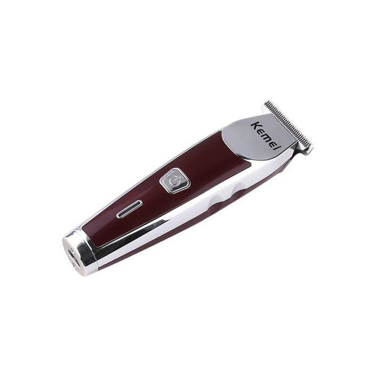 Silver and red barber carving scissors kit with oil, cleaning brush, charger, and 1mm, 2mm, 3mm limit combs. - Image 6