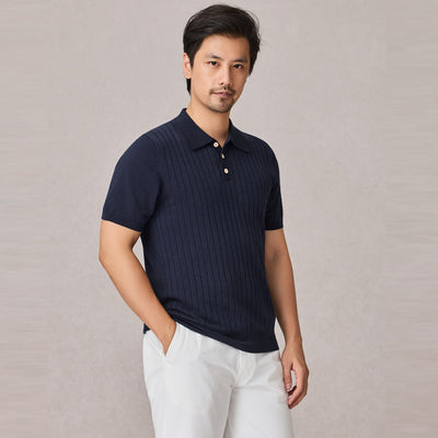 Polo Tejido Elástico Manga Corta para Hombre - Image 9