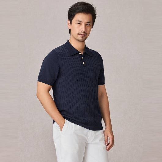 Polo Tejido Elástico Manga Corta para Hombre - Image 9