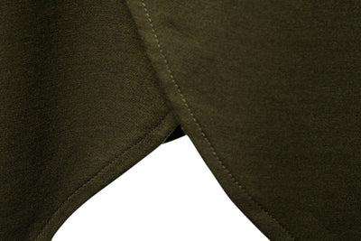Sudadera Hoodie Slim Fit Irregular de Largo Medio en Colores Sólidos para Hombre - Image 26