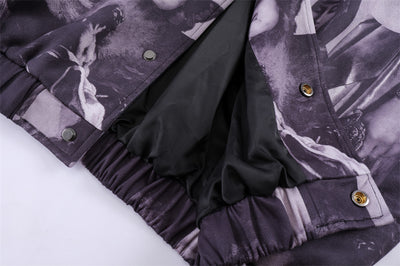 Chaqueta Blazer Oversize Estampado Completo Solapa Clásica para Hombre - Image 16