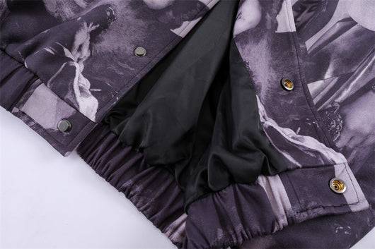 Chaqueta Blazer Oversize Estampado Completo Solapa Clásica para Hombre - Image 16
