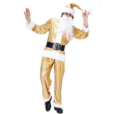 Disfraz de Papá Noel Dorado Premium para Presentaciones Escénicas