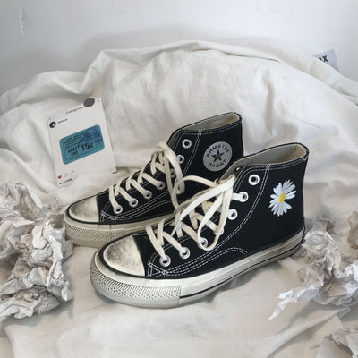 Zapatillas Retro Altas de Lona Negra Estilo Estudiante - Image 11