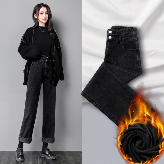 Pantalones Rectos Mujer Cintura Alta Otoño - Diseño Suelto y Versátil - Image 4