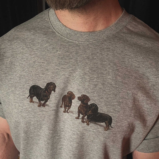Camiseta Retro Perro Salchicha Americana de Manga Corta - Image 2