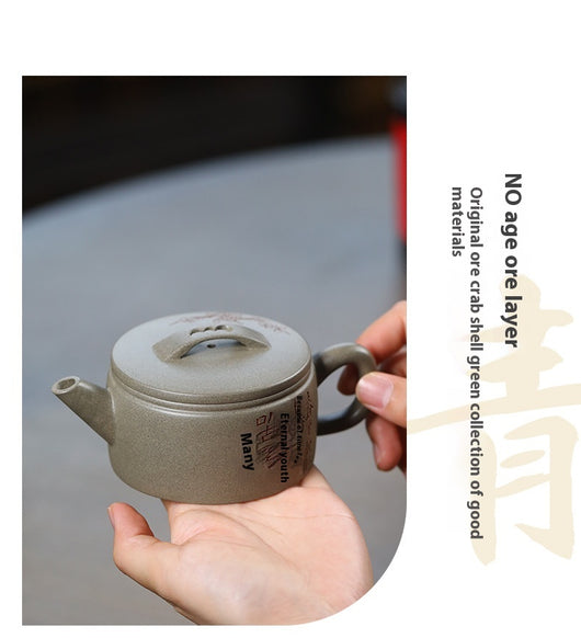 Tetera Artesanal de Barro Púrpura con Boca Ancha - Té Premium Hanwa - Image 25