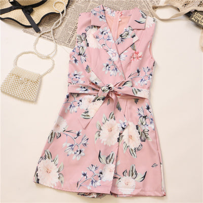 Jumpsuit Estampado Culottes Cintura Irregular Escote V - Image 9