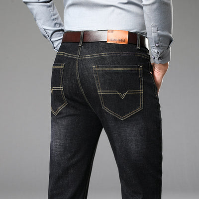 Pantalones Jeans Hombre Corte Recto Talla Grande Casual