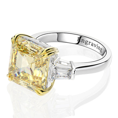 Anillo Cuadrado de Plata S925 Lujo Europeo y Americano - Image 6
