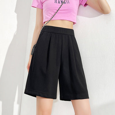 Shorts Deportivos Talle Grande Cintura Alta Pierna Ancha para Verano - Image 11