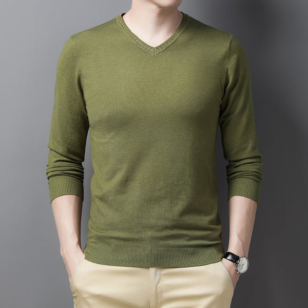 Suéter de Lana Merino con Cuello en V para Primavera - Image 11