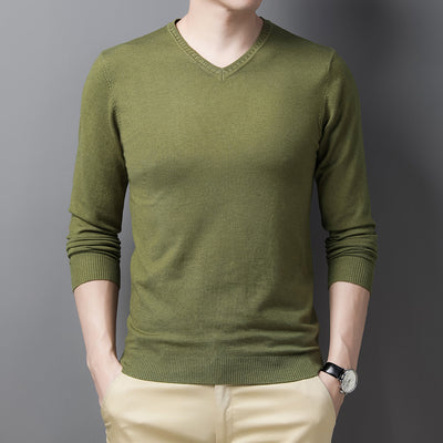 Suéter de Lana Merino con Cuello en V para Primavera - Image 11