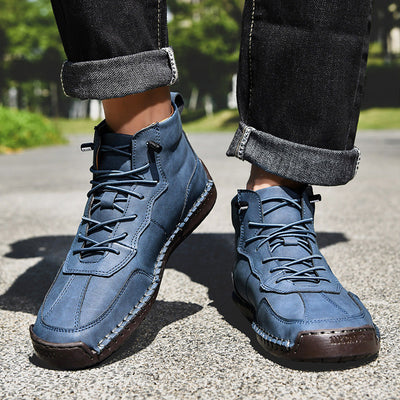 Botas Altas Retro de Cuero - Estilo Casual Urbano - Image 28
