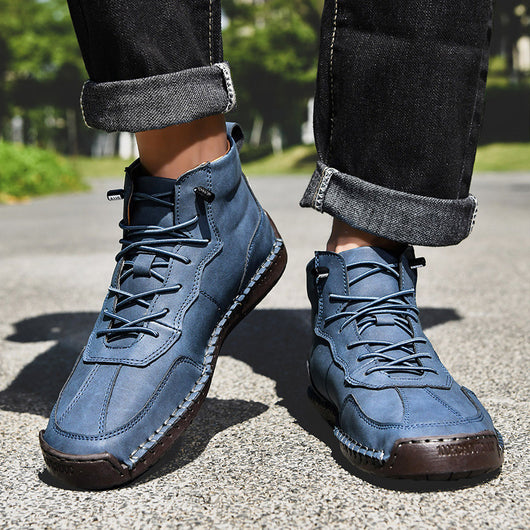 Botas Altas Retro de Cuero - Estilo Casual Urbano - Image 28