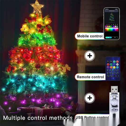 Luz Navideña LED Bluetooth con Cable USB - Árbol Ambientador Inteligente - Image 3