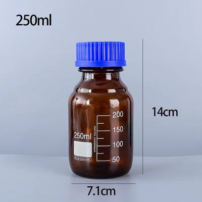 Botellas de Reactivo de Vidrio Oscuro con Tapa - 250ml, 500ml y 1000ml - Image 36