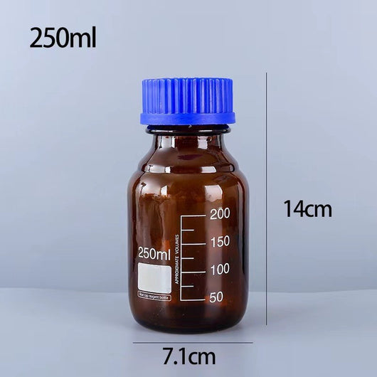 Botellas de Reactivo de Vidrio Oscuro con Tapa - 250ml, 500ml y 1000ml - Image 36