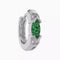 Eye Of Horus Earrings 925 Plateado-plated Earrings Emerald Single