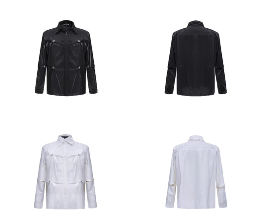 Camisa Oversized con Hombros Acolchados y Detalles Calados - Image 11