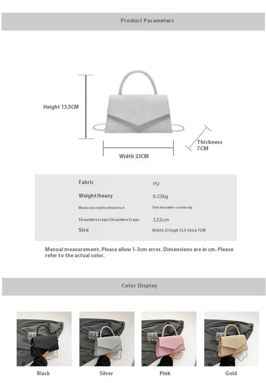 Bolso Cuadrado Pequeño con Diamantes para Mujer - Image 10