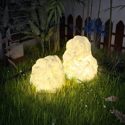 Lámpara de Piso Impermeable para Jardín y Terraza en Resina de Piedra