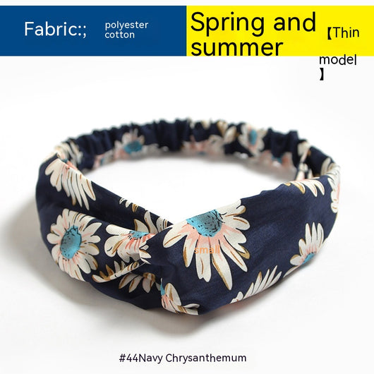 Diadema Bohemia Elástica de Gasa Cruzada para Mujer - Image 24