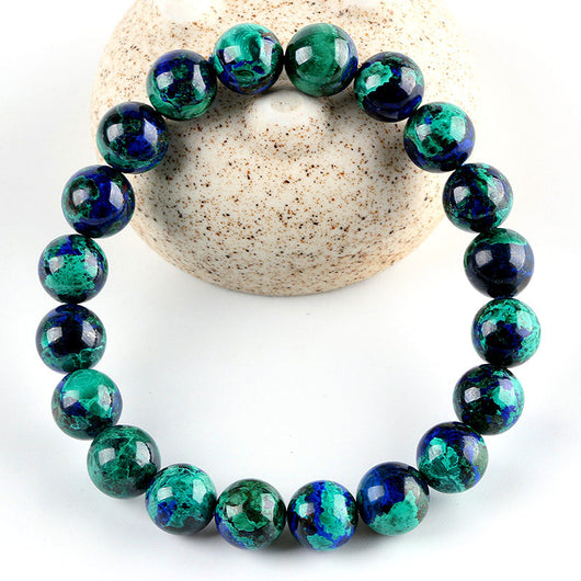 Pulsera de Cuentas Azurita Fénix Turquesa Natural - Image 5