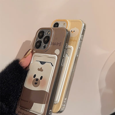 Funda Protectora Transparente con Soporte de Tarjetas para Teléfono - Image 3