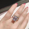 Anillo de Plata 925 con Diamante Cuadrado de Alto Carbono
