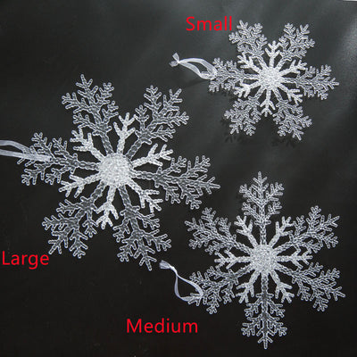 Adornos Navideños de Acrílico Transparente - Copo de Nieve para Árbol de Navidad DIY - Image 6