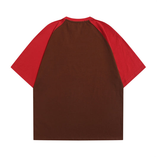 Playera Raglan Hombre Contraste de Colores Patchwork - Image 9